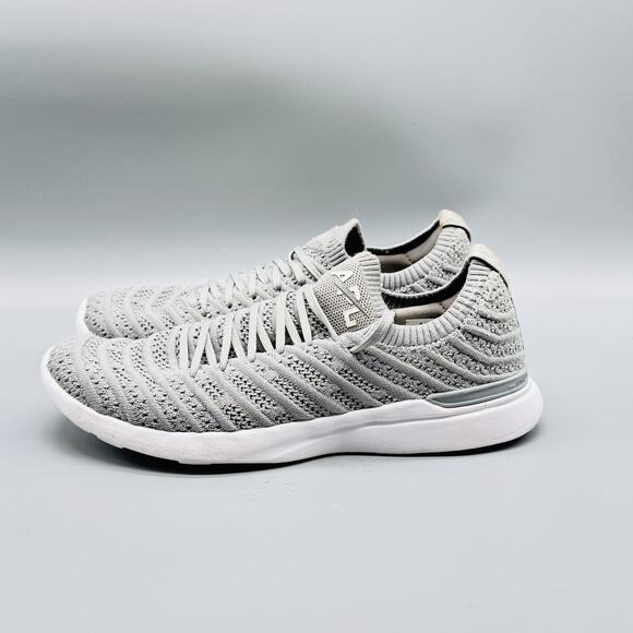 APL Shoes Womens 8.5 Gray Knit TechLoom Wave Athletic Lightweight Running - Picture 5 of 10